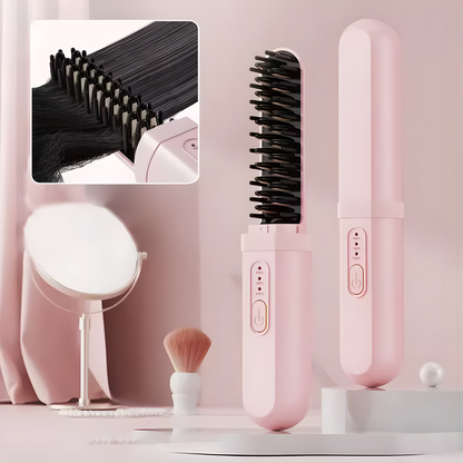 CEPILLO ALISADOR INALÁMBRICO – Cabello liso, control total y libertad sin cables
