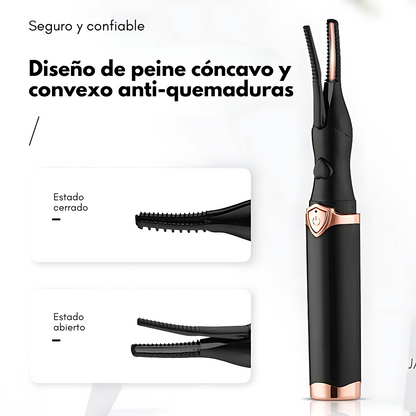 RIZADOR DE PESTAÑAS ELÉCTRICO CON CEPILLO – Curva perfecta que dura todo el día