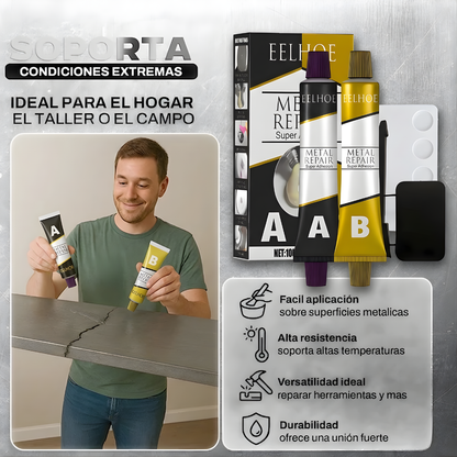SELLADOR DE METAL PROFESIONAL | PEGAMENTO MÁGICO REPARADOR AB – Reparaciones firmes, uniones resistentes y solución definitiva para metal