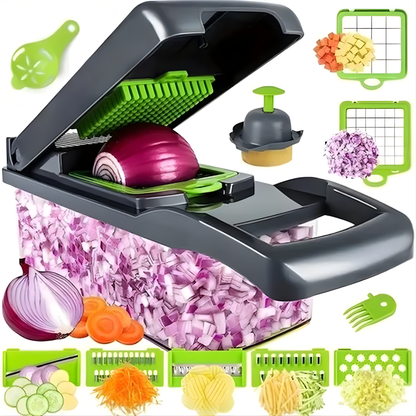 PICADOR MULTIFUNCIONAL 14 EN 1 – Cocina fácil, rápida y sin desorden