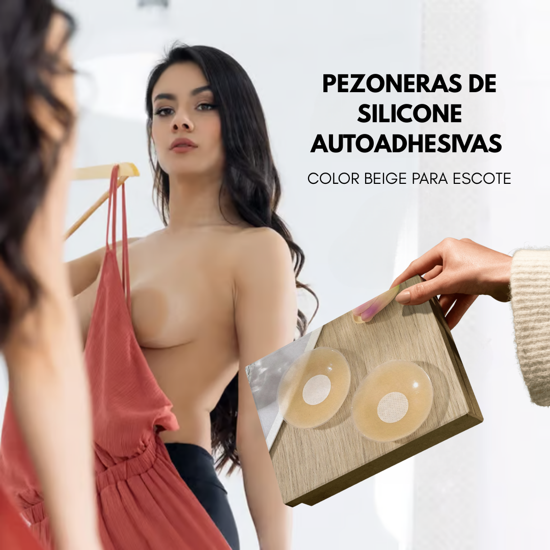 PEZONERAS DE SILICONE AUTOADHESIVAS COLOR BEIGE PARA ESCOTE – Comodidad invisible, seguridad total