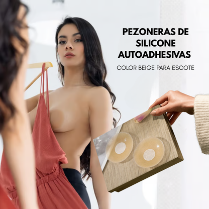 PEZONERAS DE SILICONE AUTOADHESIVAS COLOR BEIGE PARA ESCOTE – Comodidad invisible, seguridad total
