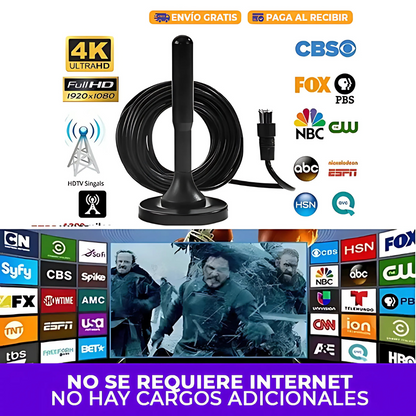 ANTENA TDT - Conéctate a la señal sin complicaciones, sin cuotas mensuales y con máxima calidad.