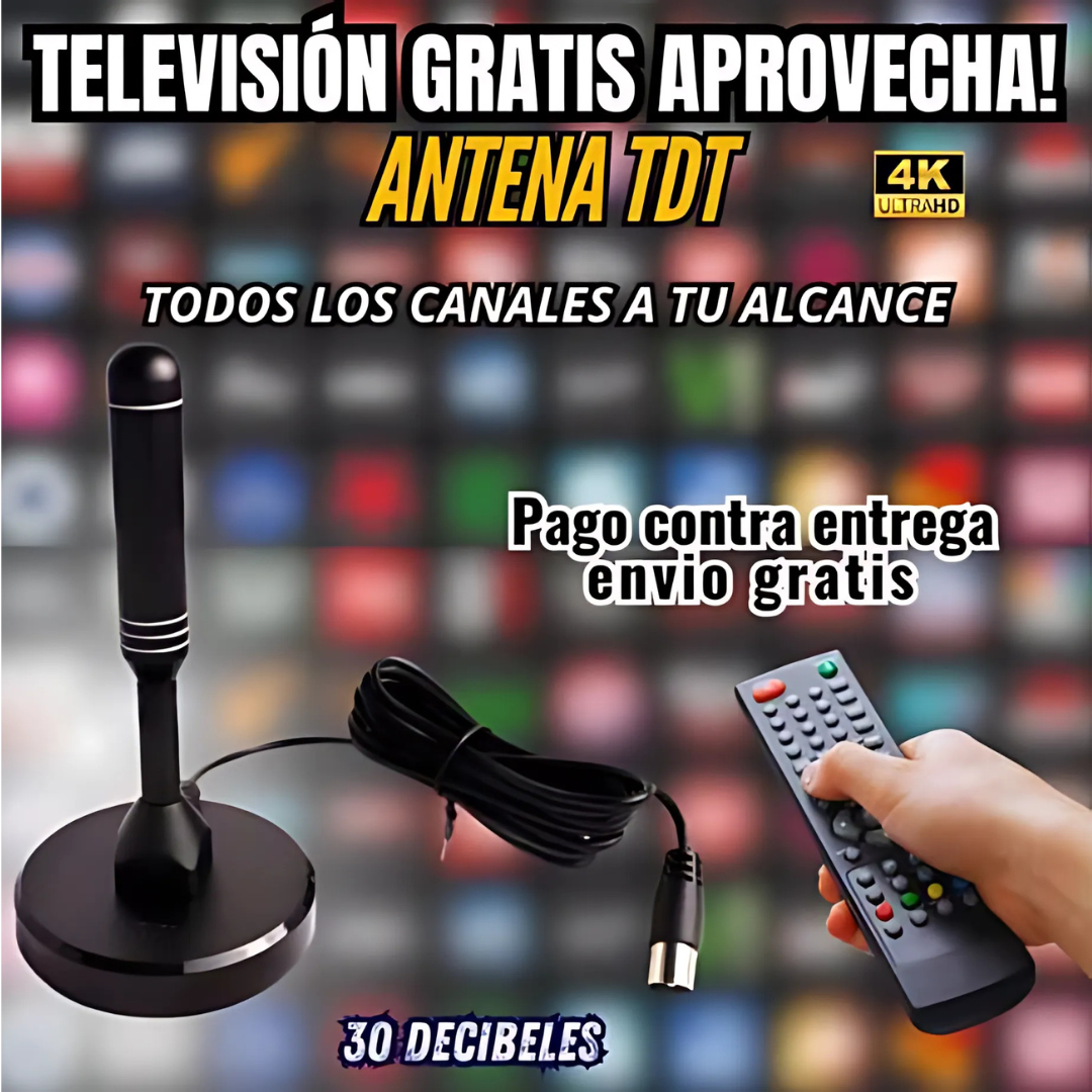ANTENA TDT - Conéctate a la señal sin complicaciones, sin cuotas mensuales y con máxima calidad.