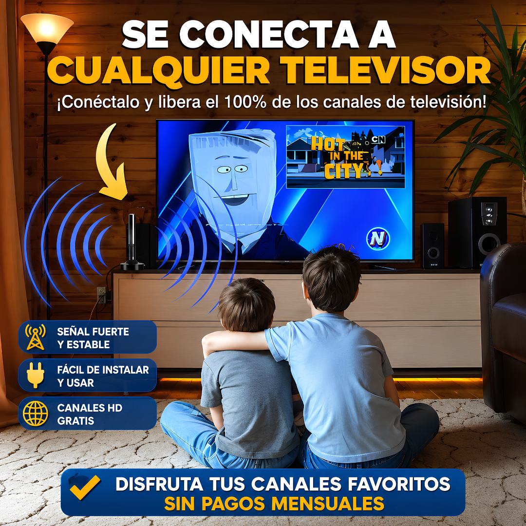 ANTENA DE TV PARA SMART TV (SIN CABLE) – Televisión sin mensualidades