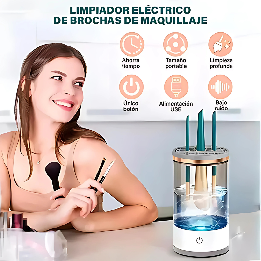 LIMPIADOR DE BROCHAS - Brochas impecables, maquillaje perfecto todos los días.