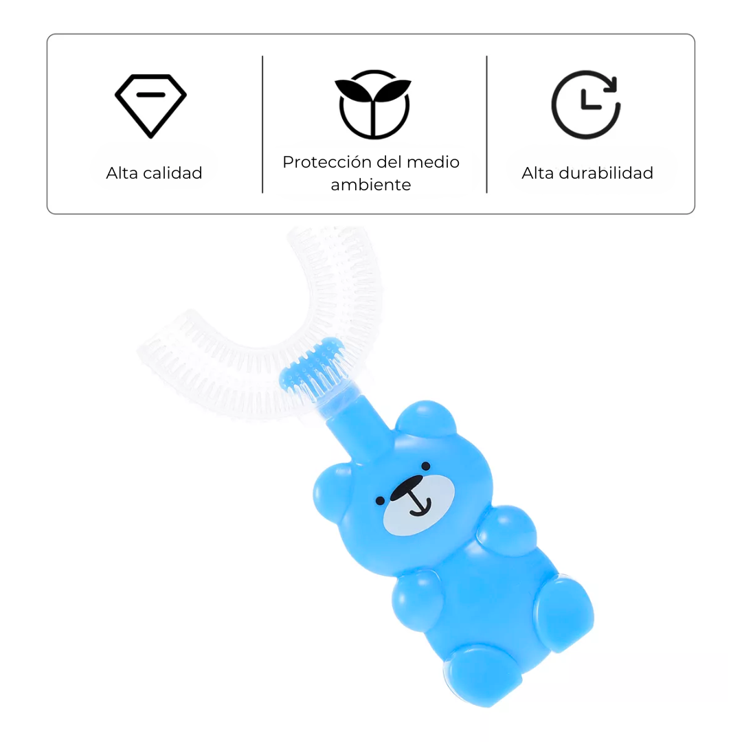 Cepillo para bebés MagicBrush U - Limpieza mágica en cada mordida, sin peleas ni enredos.