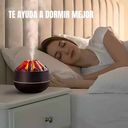 HUMIDIFICADOR VOLCÁN CON LUZ AMBIENTAL – Aire más fresco, ambiente relajante y diseño visual único
