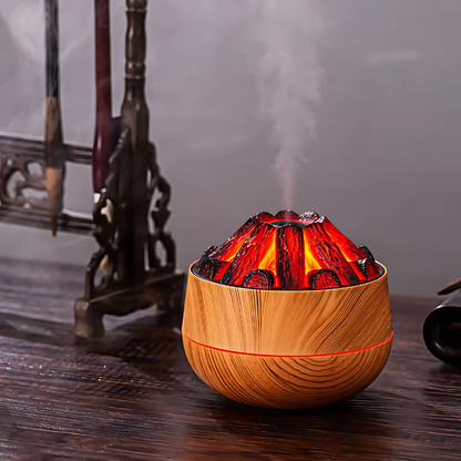 HUMIDIFICADOR VOLCÁN CON LUZ AMBIENTAL – Aire más fresco, ambiente relajante y diseño visual único