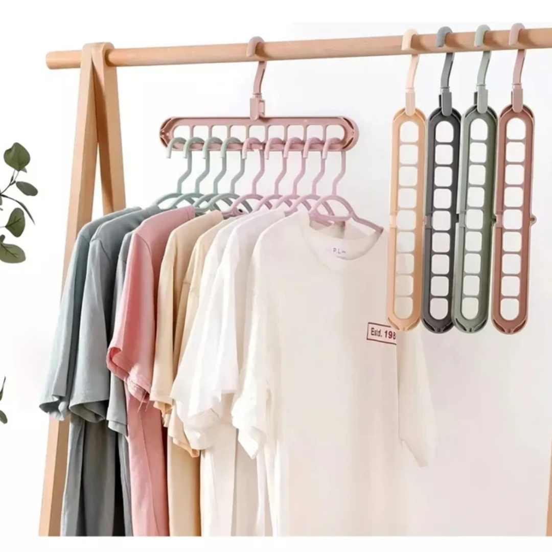 GANCHO DE ROPA MULTIFUNCIONAL (2PCS) – Ahorra espacio, organiza mejor y transforma tu clóset en segundos