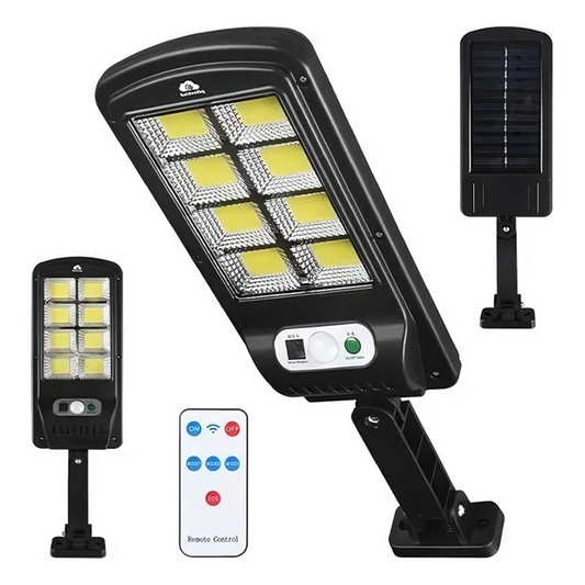 Lámpara Solar LED con Control – Ilumina exteriores sin cables ni consumo eléctrico