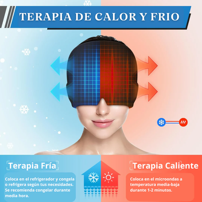 GORRO PARA MIGRAÑA — Frío o caliente, alivio sin toallas ni desorden