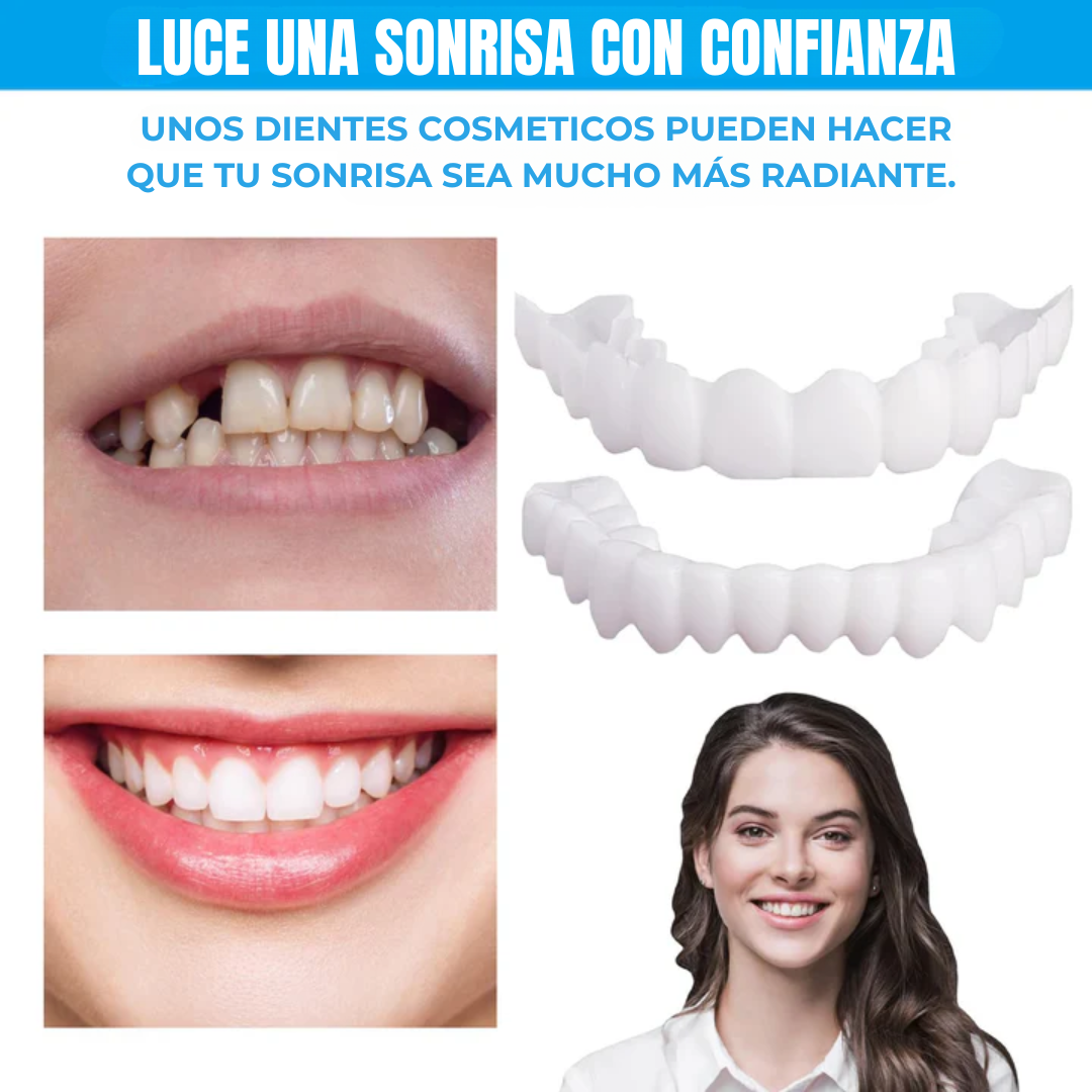 Dientes postizos PerfectDent – Corrige, protege y brilla.