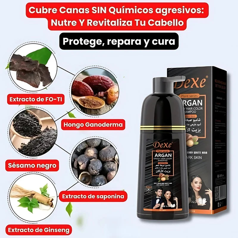 SHAMPOO ANTI CANAS - Dile adiós a las canas sin tintes ni químicos agresivos.
