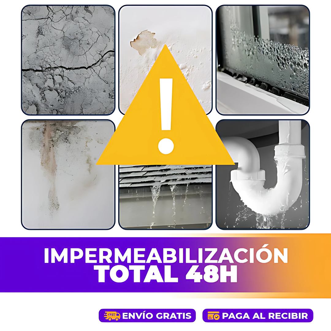 IMPERMEABILIZANTE 500 GR - La solución rápida y duradera para goteras, grietas y humedad.
