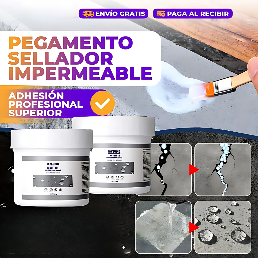 IMPERMEABILIZANTE 500 GR - La solución rápida y duradera para goteras, grietas y humedad.